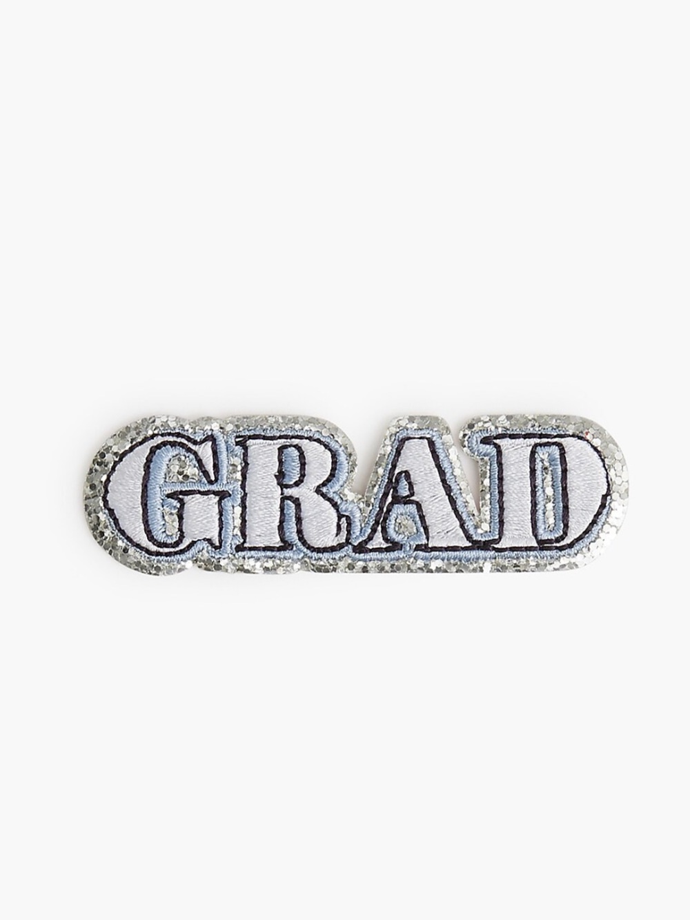 J. Crew Silver GRAD Embroidered Patch